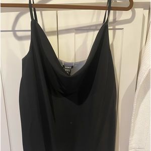 DKNY Black and white reversible spa Getty strap top
